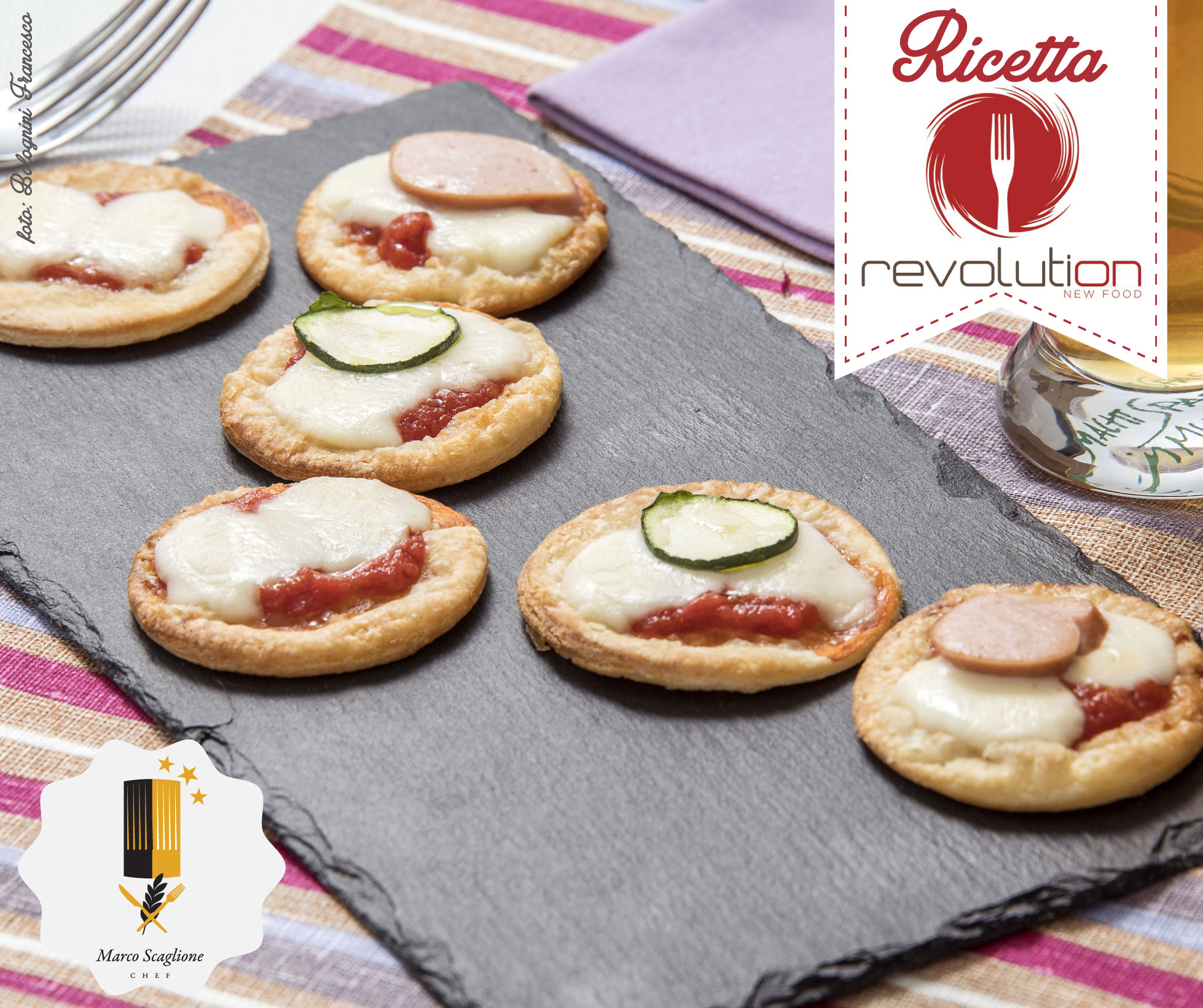 Pizzette of puff pastry without gluten