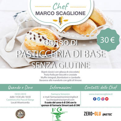 Corso di pasticceria senza glutine 