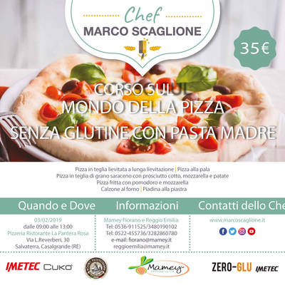 Curso sobre el mundo de la pizza sin gluten.