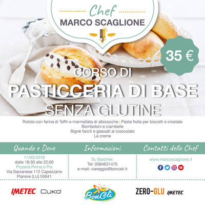 Corso di pasticceria senza glutine 