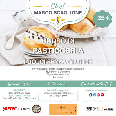 Corso di pasticceria senza glutine 