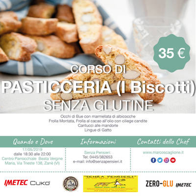 Corso di Pasticceria senza glutine (I Biscotti)