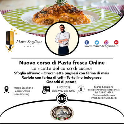 New course on fresh pasta without gluten