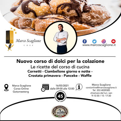 Nuovo corso dedicato ai dolci da colazione