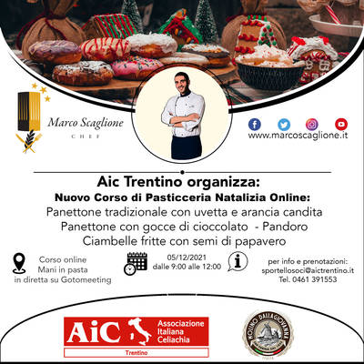 Corso di Pasticceria senza Glutine Natalizia online