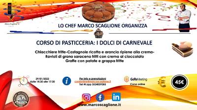 Corso Pasticceria di Carnevale senza Glutine 