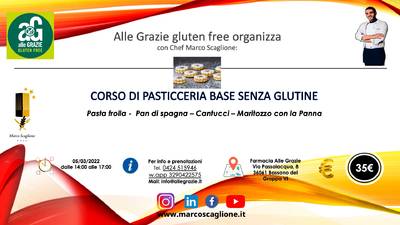 Corso di Pasticceria Base senza glutine