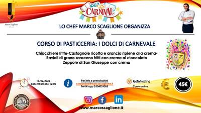 Corso di pasticceria senza glutine di Carnevale Online