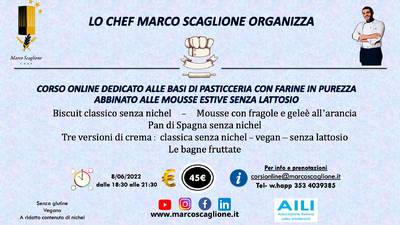 Corso online di pasticceria con farine in purezza