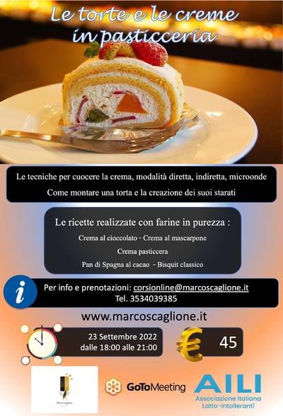 Nuova aula di pasticceria Speciale creme e torte