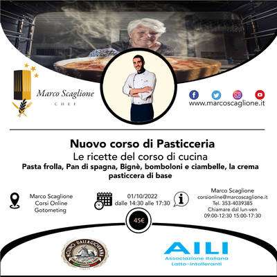 Corso di pasticceria senza glutine 