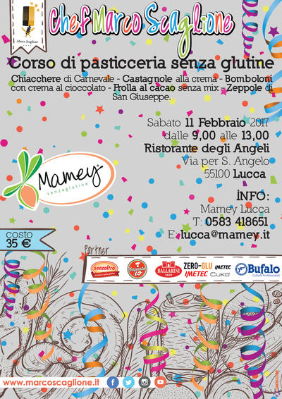 Corso di Pasticceria Senza Glutine per Carnevale