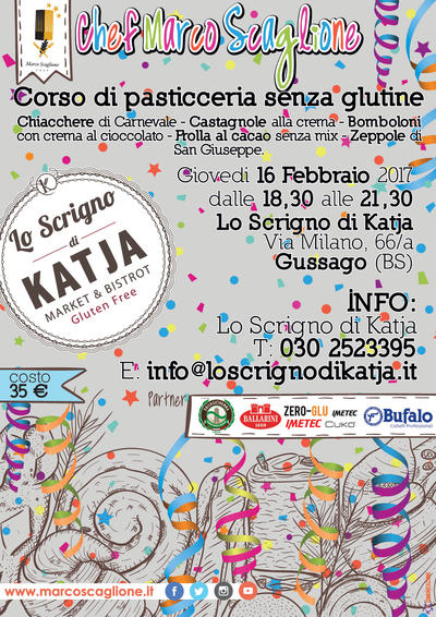 Corso di Pasticceria Senza Glutine per Carnevale