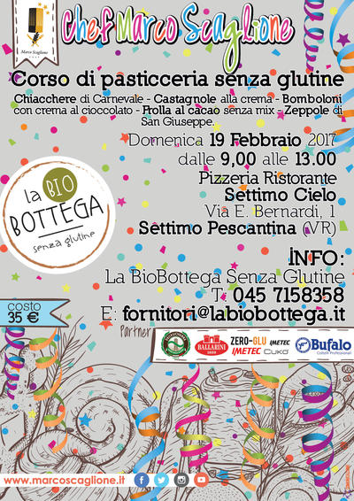 Corso di Pasticceria Senza Glutine per Carnevale