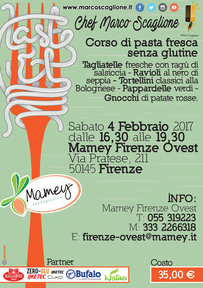 Corso di Pasta Fresca Senza Glutine