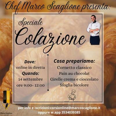Corso di cucina Speciale Colazioni