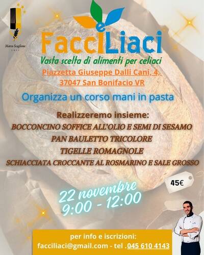 Corso di cucina mani in pasta per panificazione