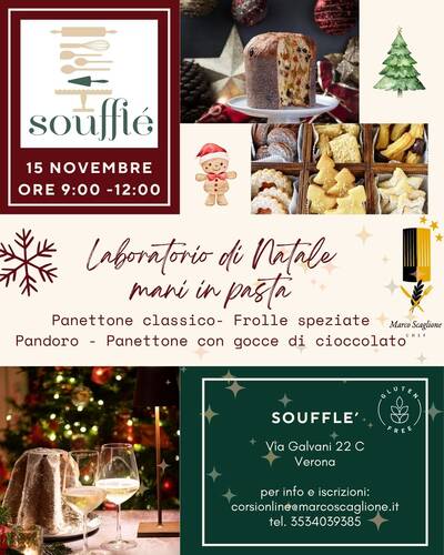 Corso di pasticceria mani in pasta dolci di Natale