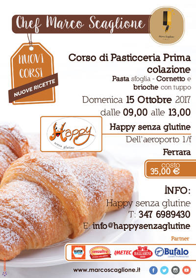 Corso di pasticceria senza glutine Prima Colazione