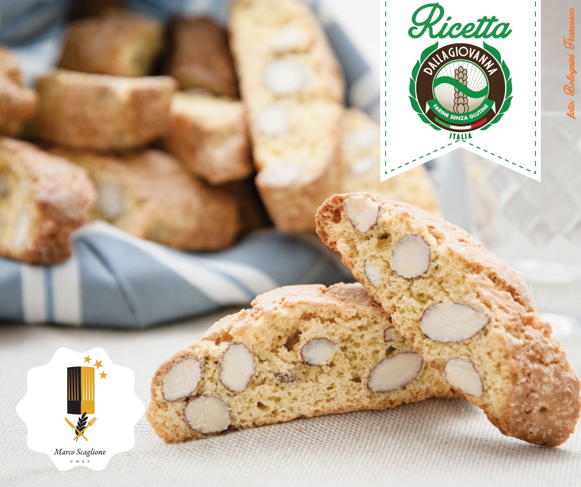  Cantuccini sin gluten con frutas secas mezcladas