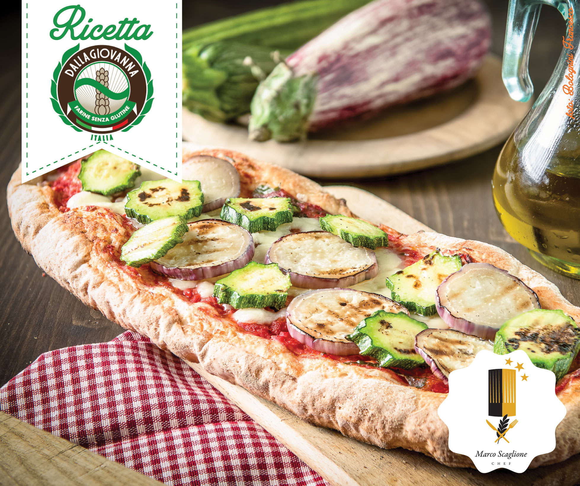 Pizza alla pala senza glutine con zucchine e melanzane