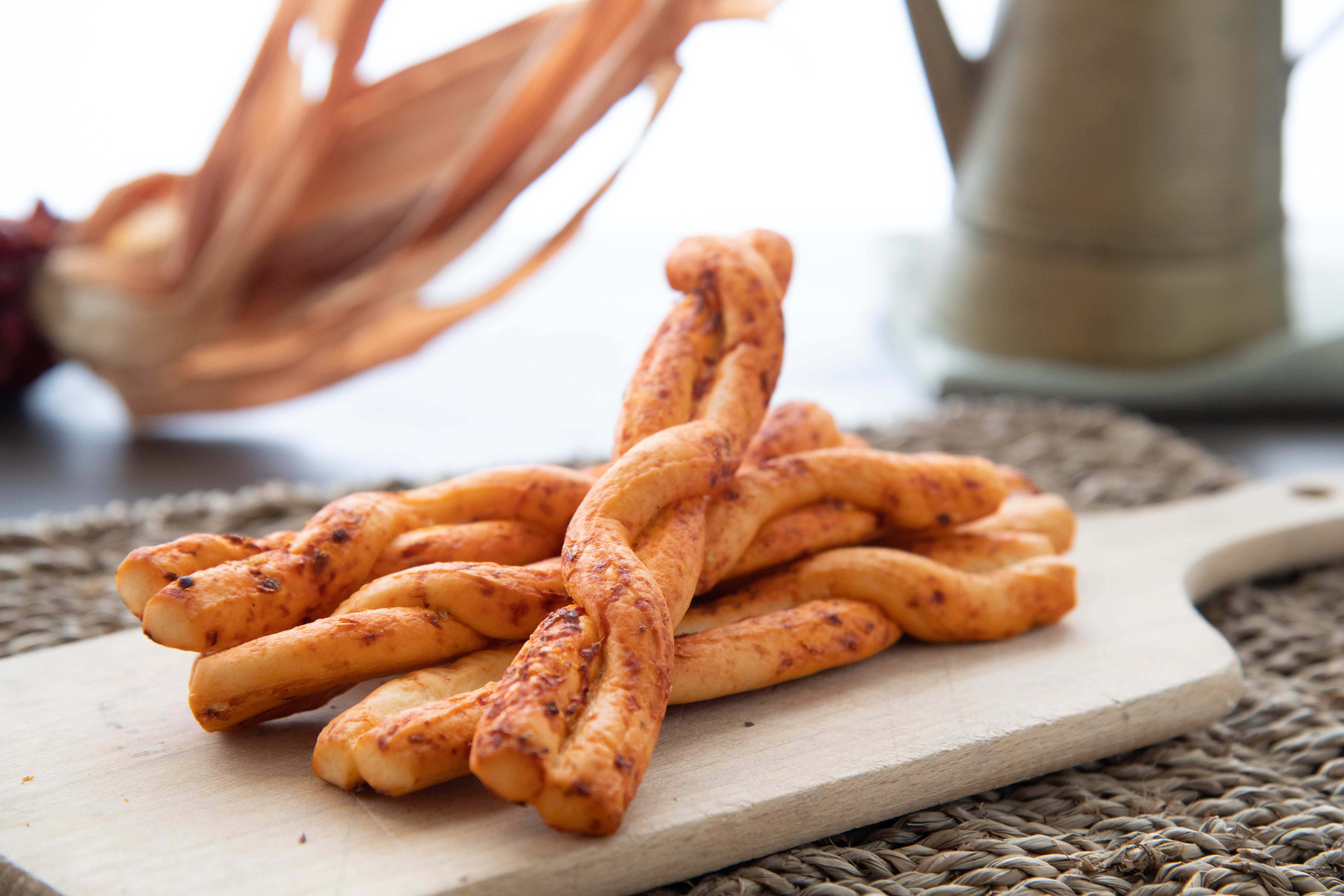 Grissini con pimentón y chile sin gluten