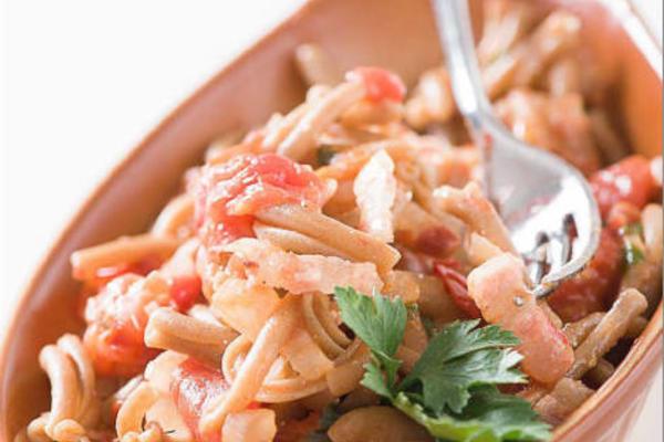 Casarecce todo con amatriciana sin gluten