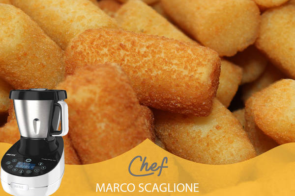 Croquetas de patata sin gluten con perejil y mozzarella