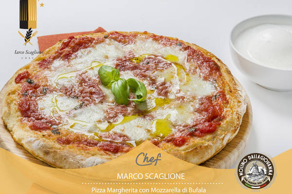 Pizza Margherita senza glutine con Mozzarella di Bufala