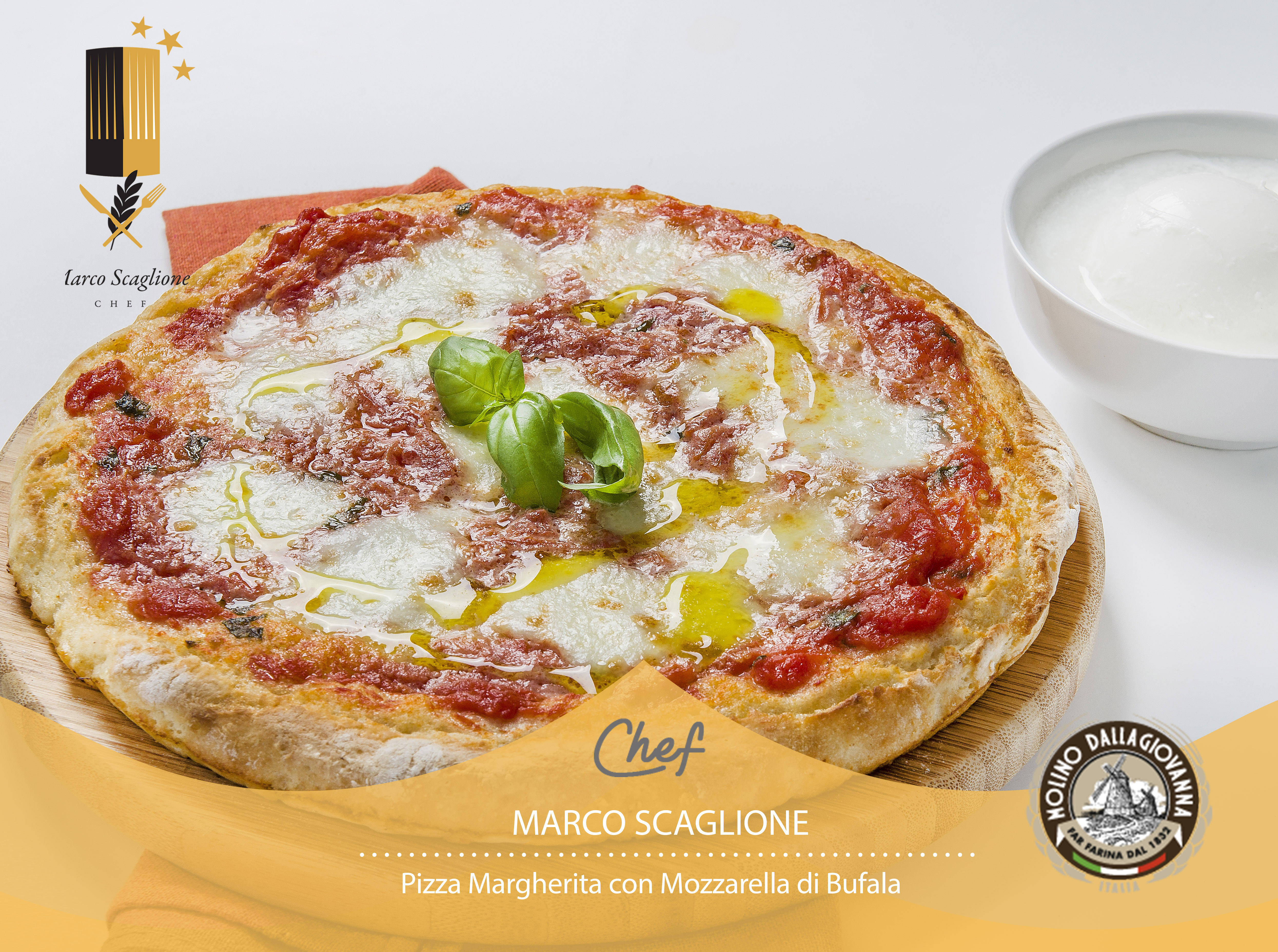 Pizza Margherita senza glutine con Mozzarella di Bufala