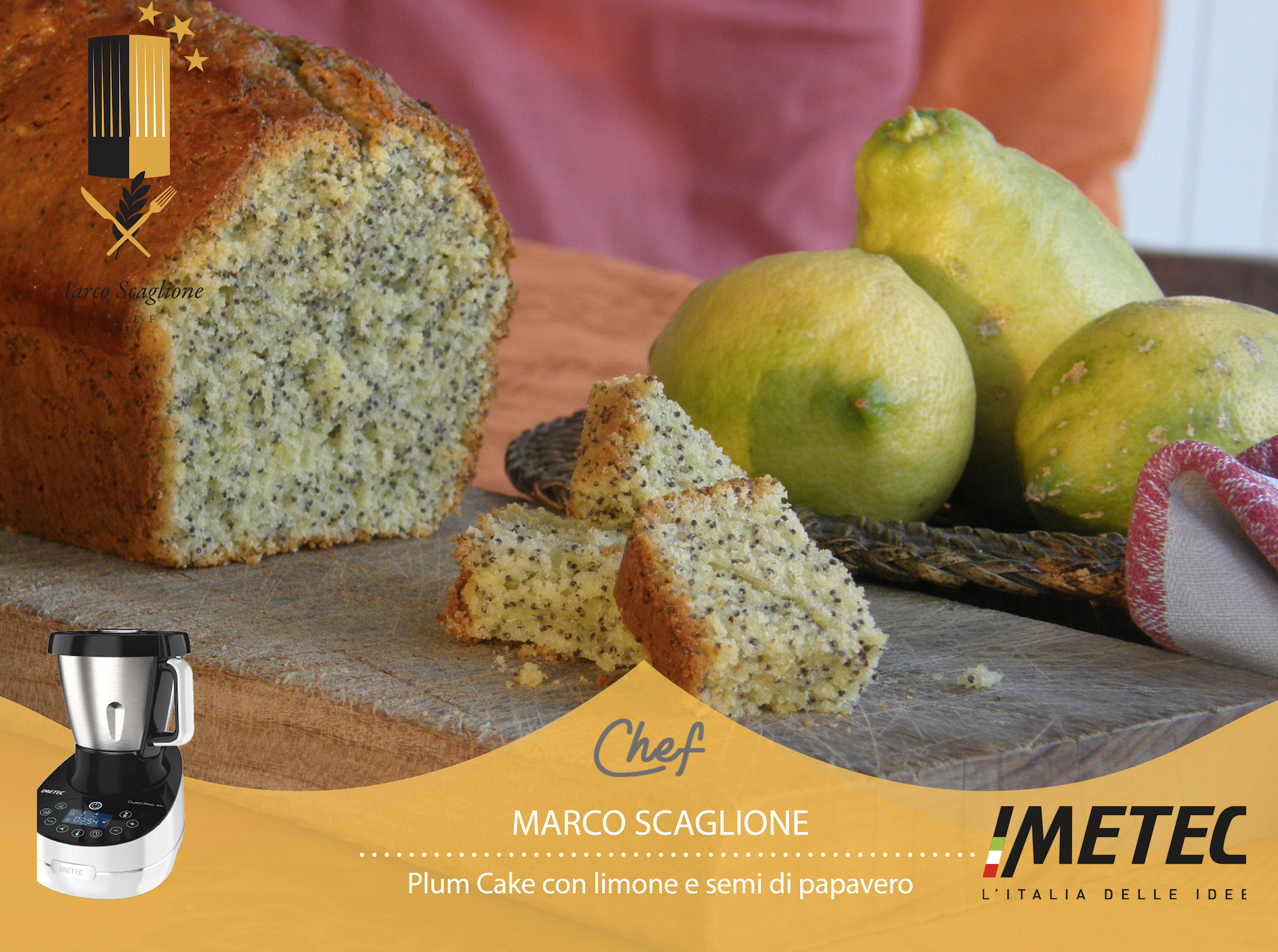 Plum Cake senza glutine con semi di papavero e limone