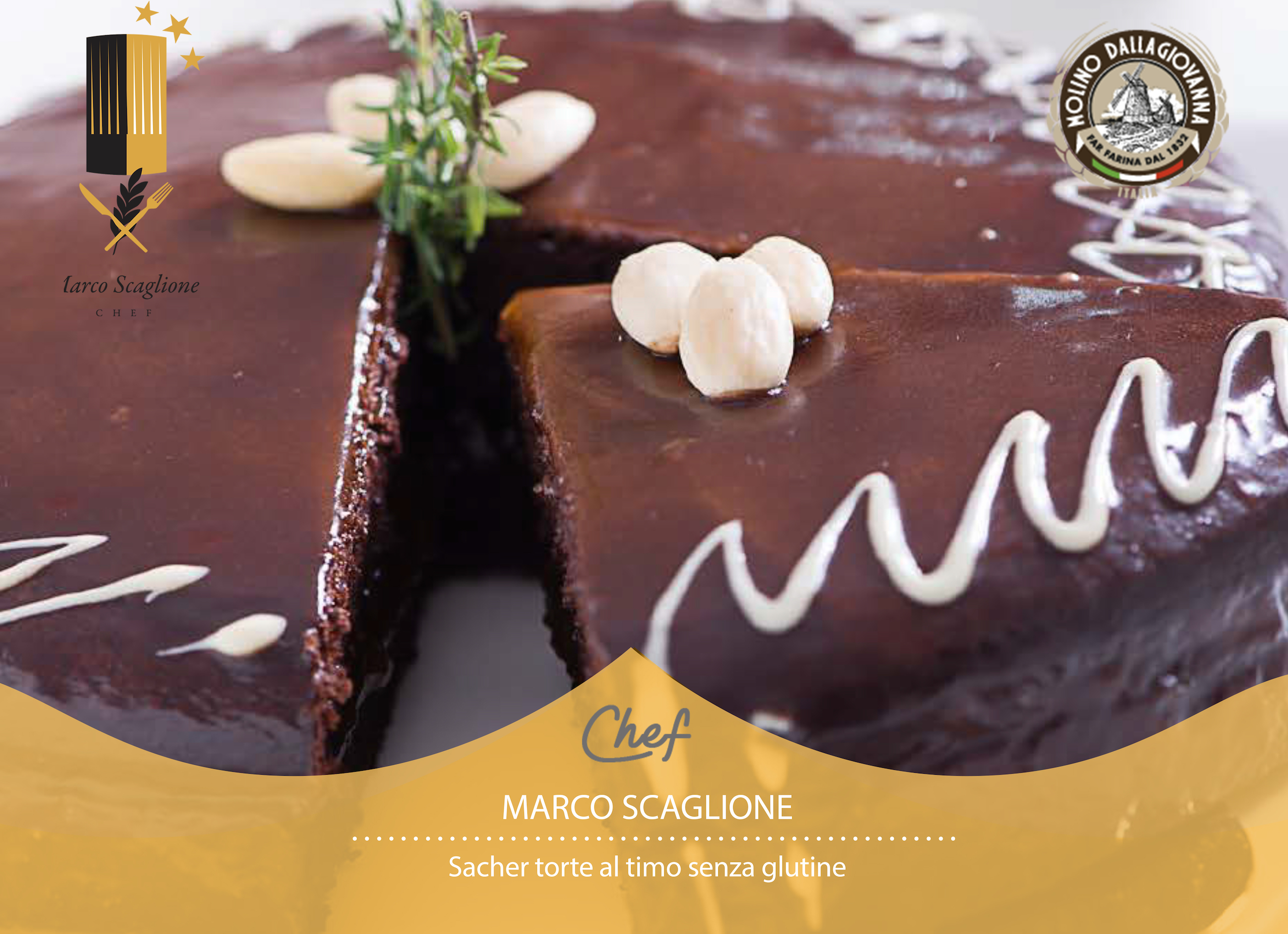 Pastel Sacher con tomillo sin gluten 