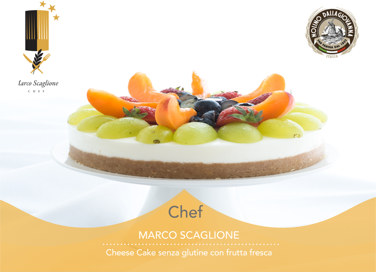 Gluten-free cheese cake with fresh fruit