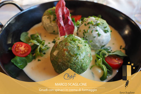 Gluten-free Gnudi with spinach and cream cheese 