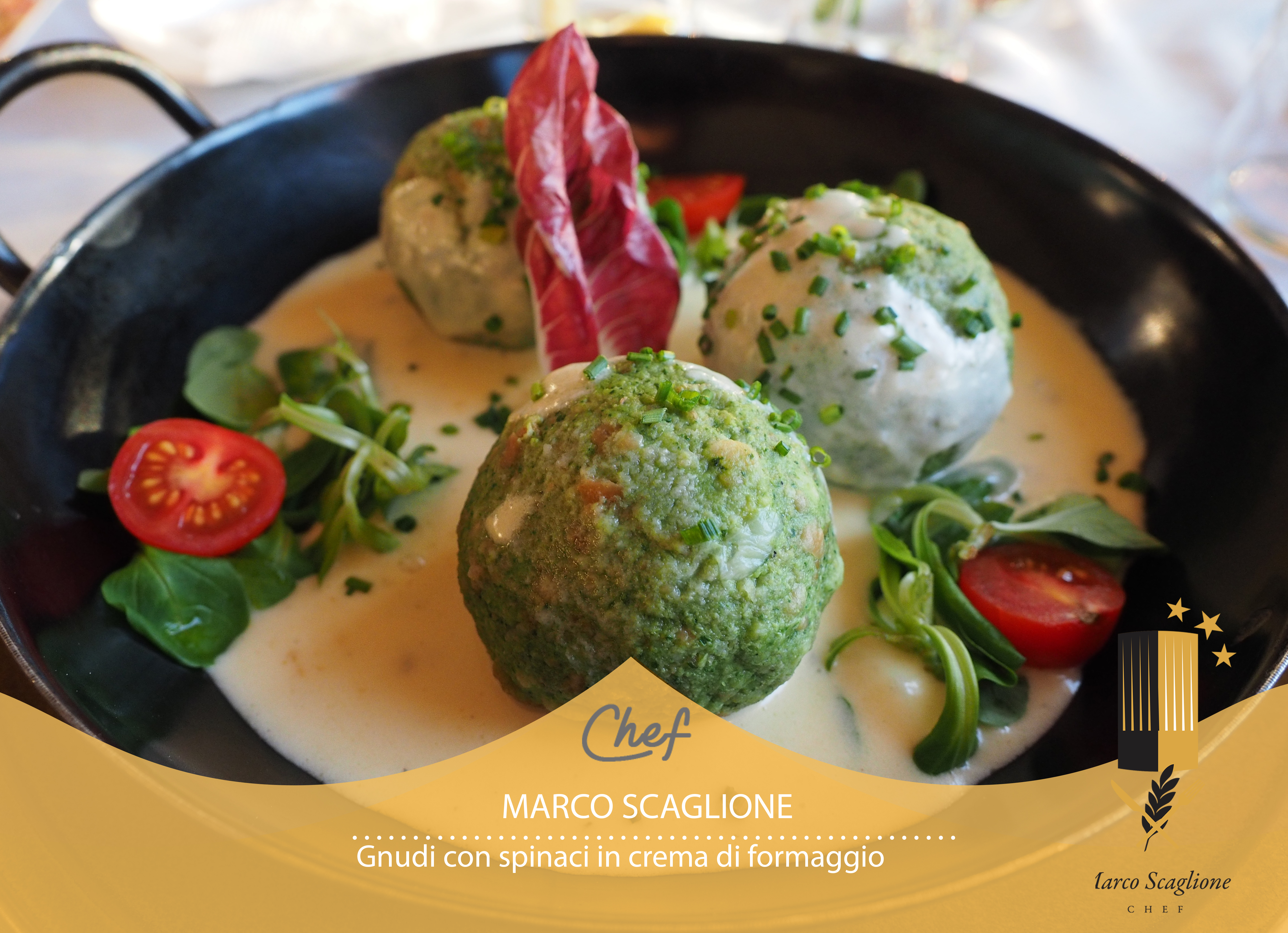 Gnudi senza glutine agli spinaci con crema di formaggio