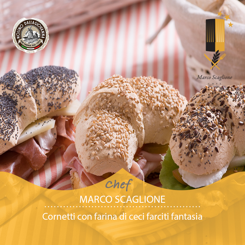 Cornetti con farina di ceci farciti