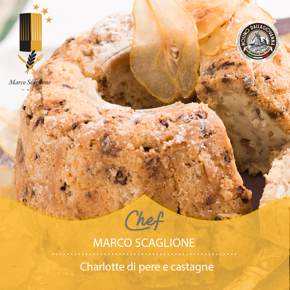 Charlotte di pere e castagne