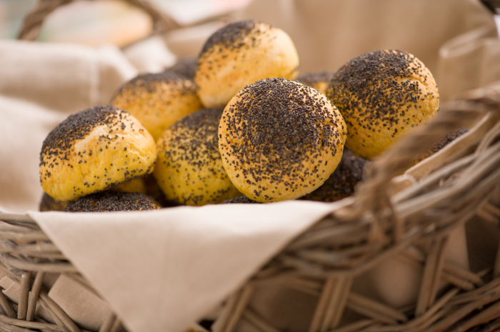 Sándwiches libres de gluten de trigo sarraceno con semillas de girasol