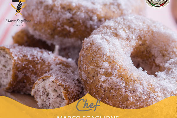 Ciambelline fritte con semi di papavero
