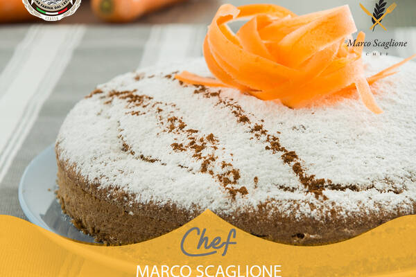 Soft cake of carrots and hazelnut flour
