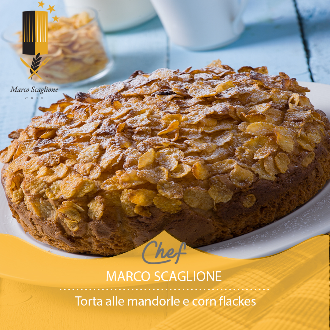 Cake with almonds and corn flackes