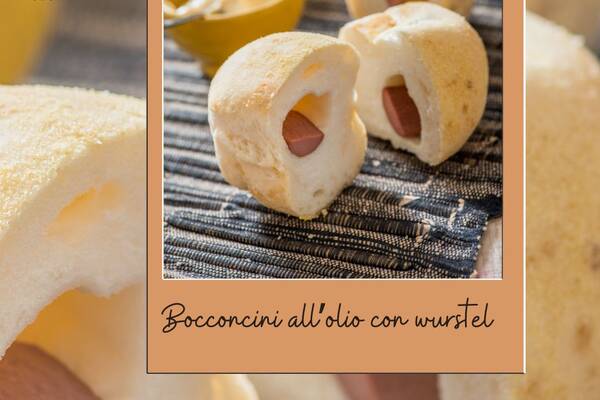 Bocconcini di pane all’olio con wurstel