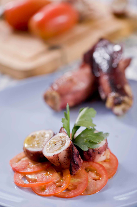 Calamari ripieni con pane integrale senza glutine 